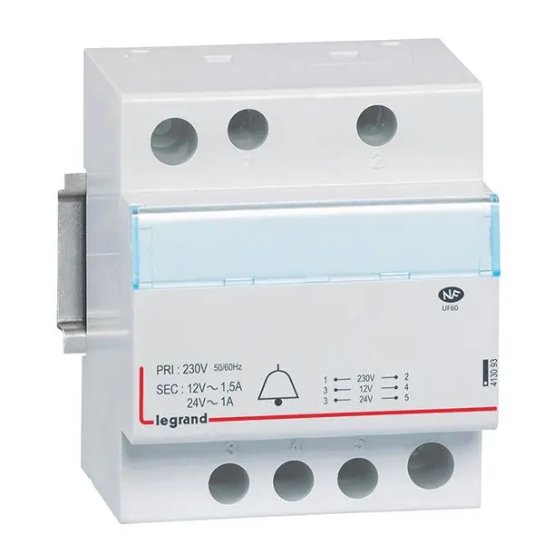 Produktfoto 1 von Klingeltransformator, Prim.230V AC, Sek.24/12V AC, Strom 1/1,5A, 24 /18VA