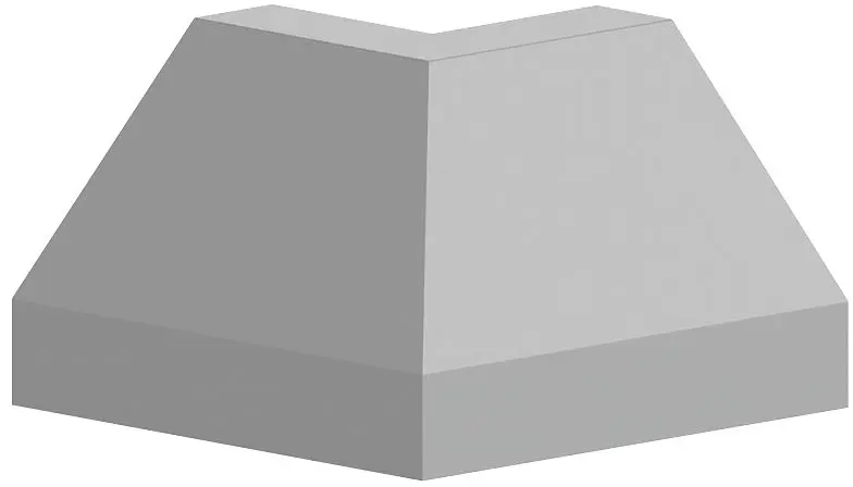 Produktfoto 1 von Außeneckhaube BRS 120x120/80, Stahl, verzinkt