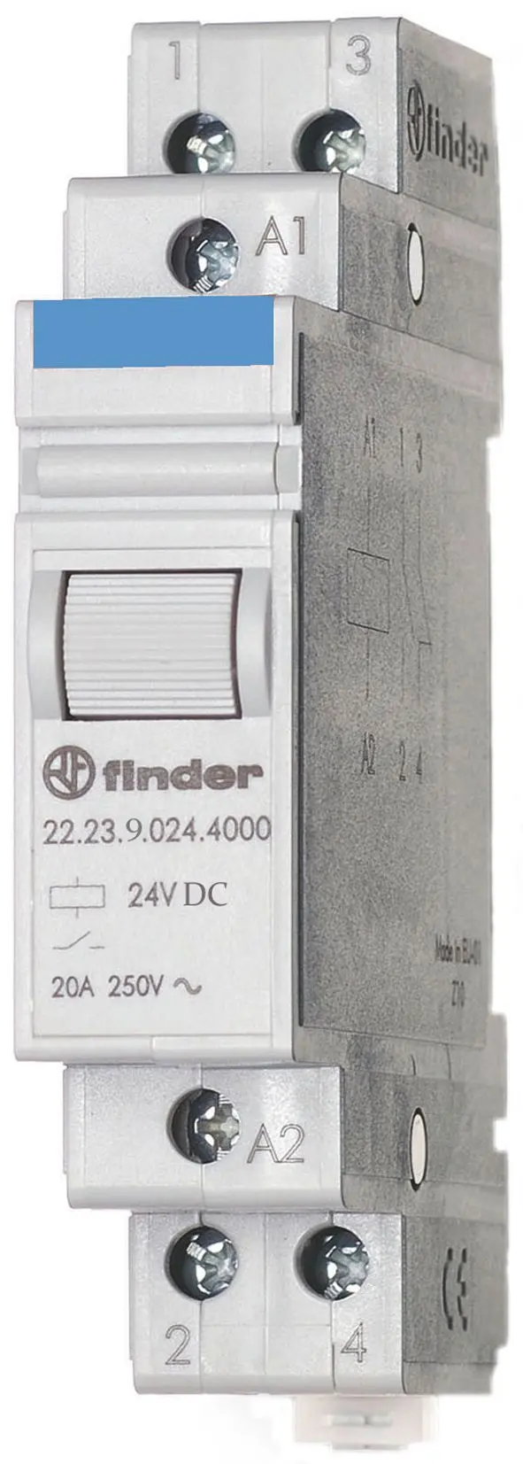 Produktfoto 1 von Installationsrelais für Reiheneinbau 1S+1Ö 20A Prüftaste für 24VDC
