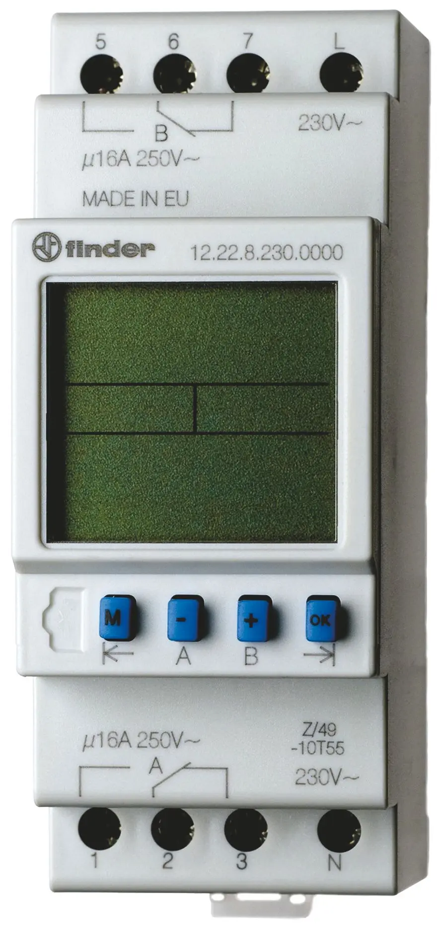 Produktfoto 1 von Schaltuhr für Reiheneinbau elektronisch Wochenprogramm 2We 16A für 230VAC