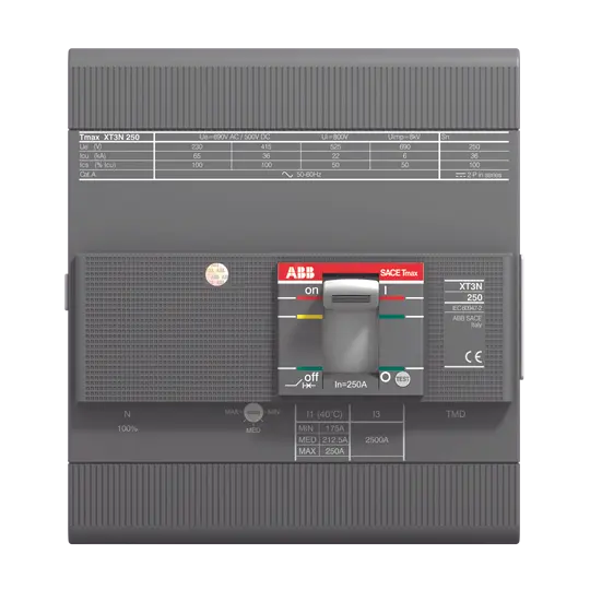 Produktfoto 1 von 00 4P FF IN=100% Kompakter Leistungsschalter Tmax XT3