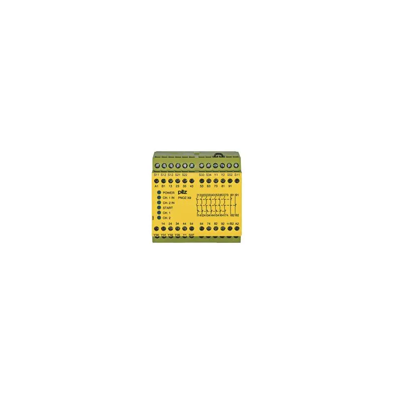 Produktfoto 1 von PNOZ X9 200-230VAC 24VDC 7n/o 2n/c 2so Sicherheitsschaltgerät