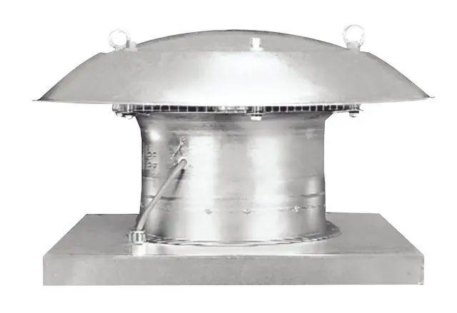 Axial-Dachventilator, horizontal ausblasend, Drehstrom, DN300