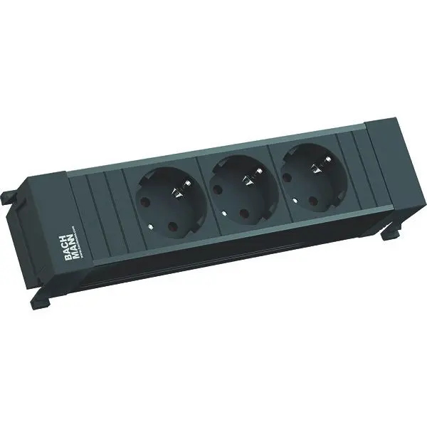 Produktfoto 1 von Power Frame 3xSchuko kurz mit Kunststoffprofil