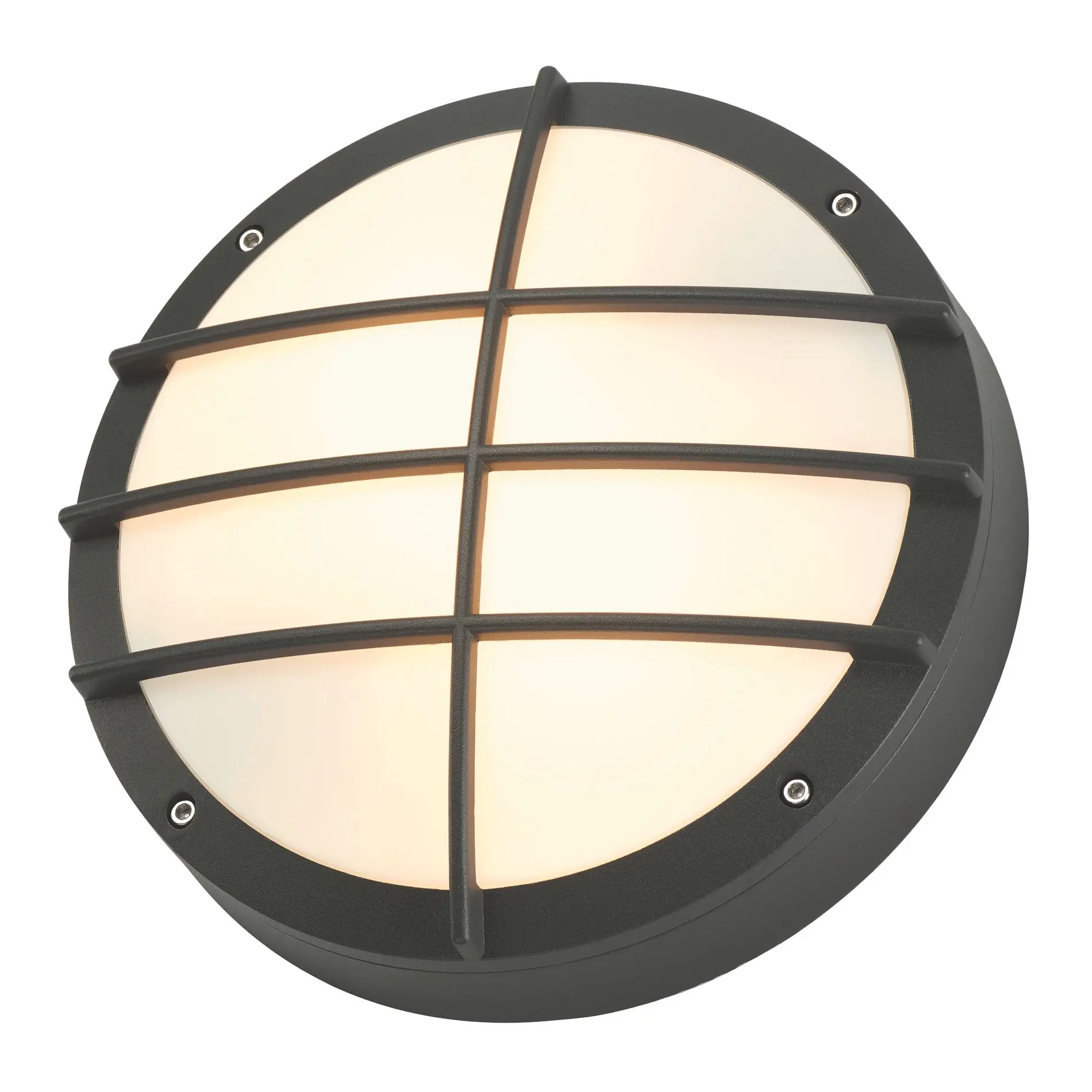Produktfoto 1 von BULAN GRID Wandleuchte rund anthrazit E27 max.2x25W PC Cover