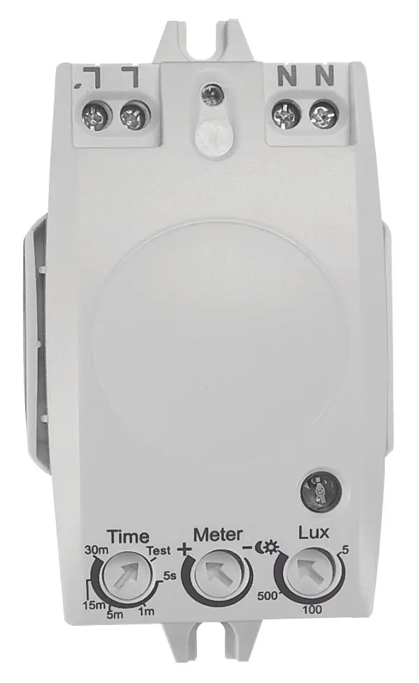 Produktfoto 1 von Bewegungsmelder Lampeneinbau AC230V IP20 180 Gr. Timer+Heligk. Erfassnung 10m