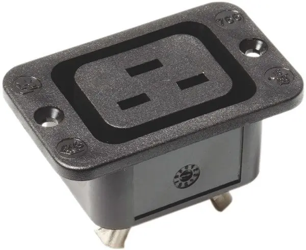 Produktfoto 1 von Kaltgeräteeinbaudose 16A 250V 70Grad