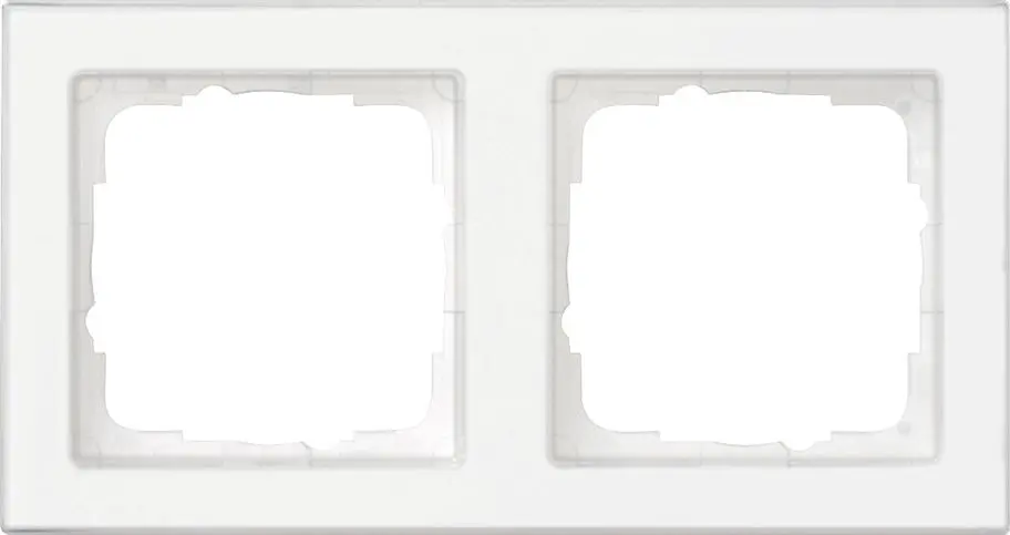 Produktfoto 1 von Abdeckrahmen 2fach Transparent E2 reinweiß