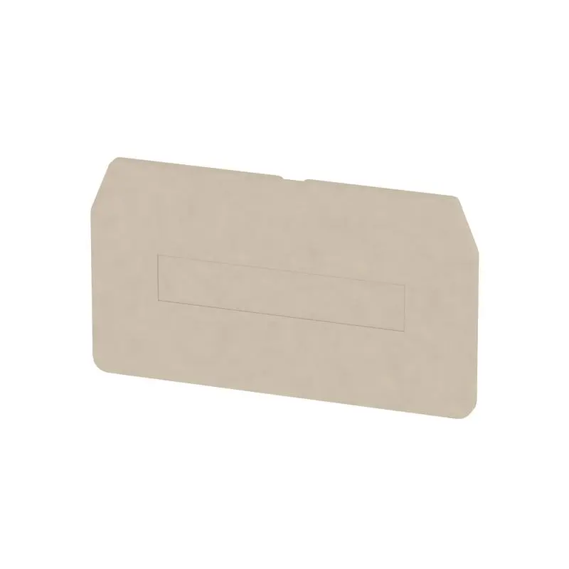 Produktfoto 1 von Reihenklemme Zubehör, Abschlussplatte, Trennwand, dunkelbeige, Breite: 2 mm