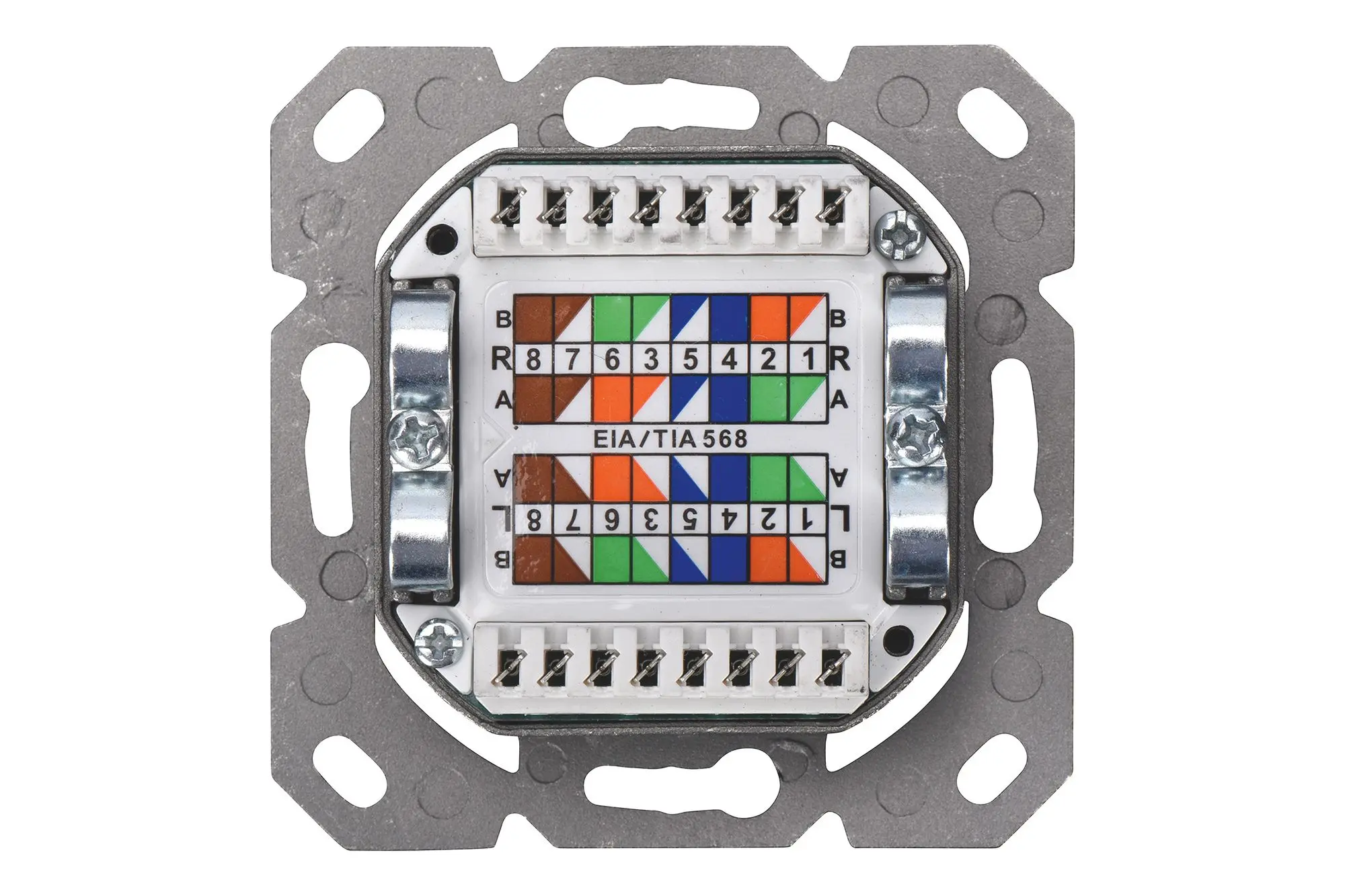 Produktfoto 1 von CAT 6 Klasse E Modulare Anschlussdose geschirmt 2xRJ45 reinweiß AP