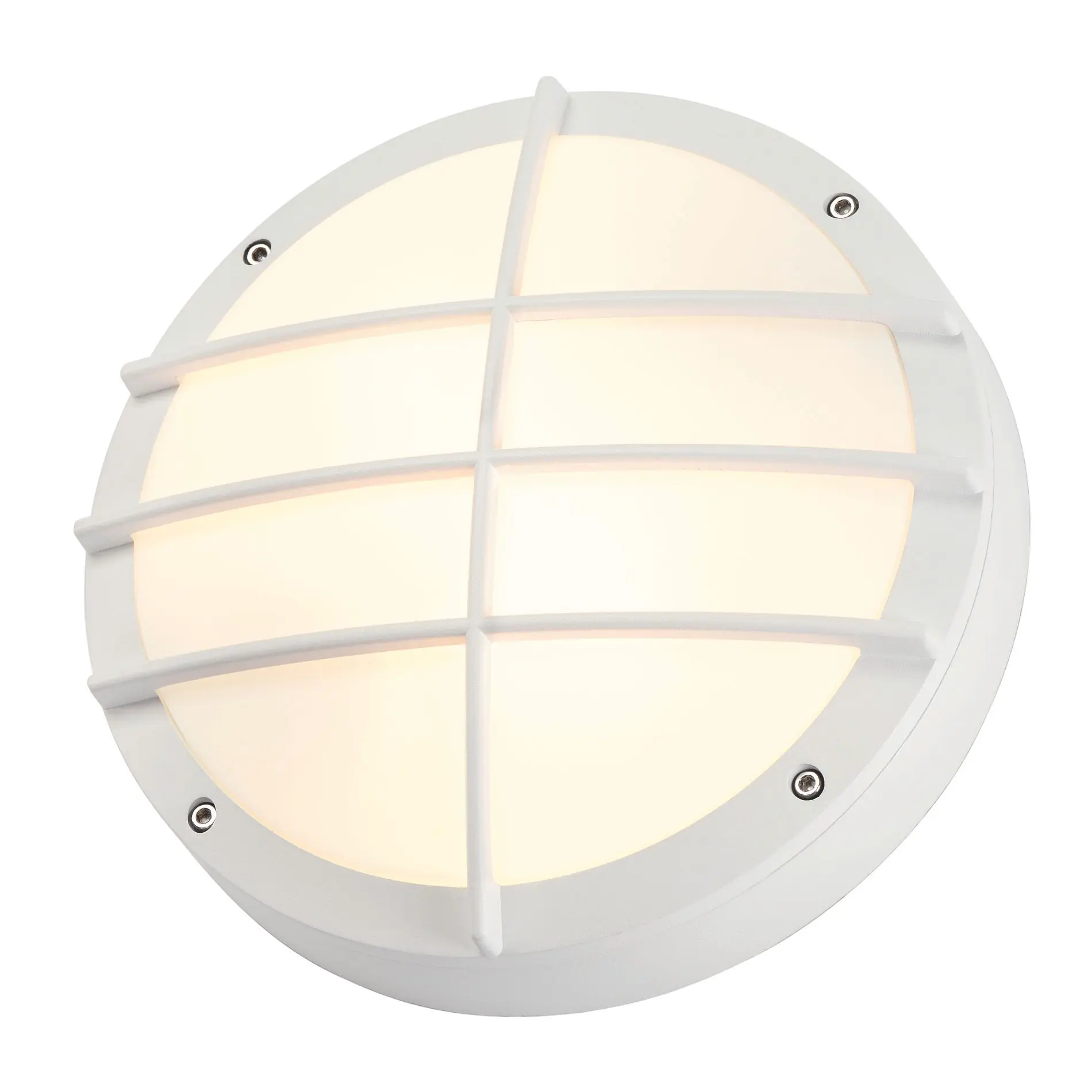 Produktfoto 1 von BULAN GRID Wandleuchte rund weiß E27 max.2x25W