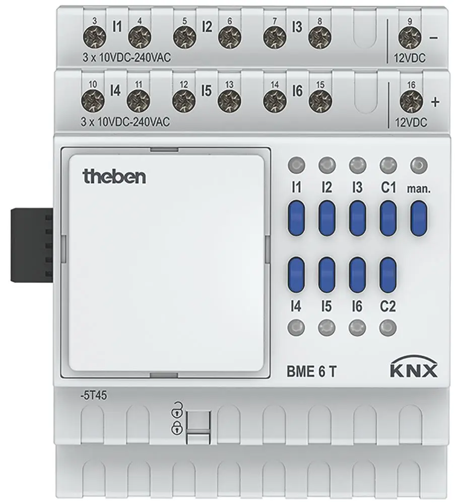 Produktfoto 1 von 6-fach KNX-Binäreingang, KNX TP, Data Secure, Erweiterung MIX2