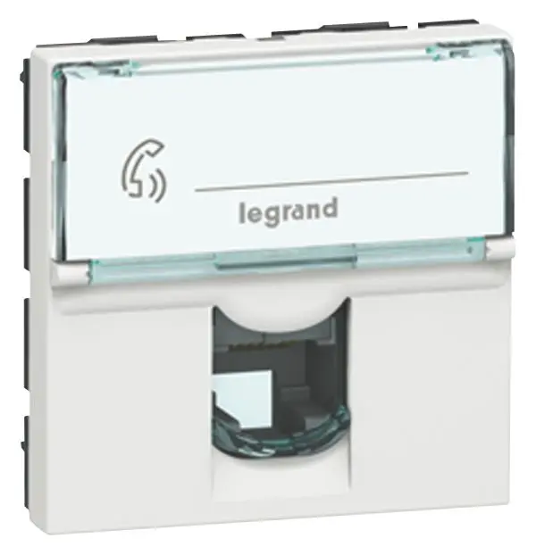 Produktfoto 1 von Mosaic Telefondose 1f f.RJ11 1-modulig Ultraweiß