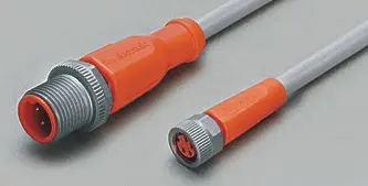 Verbindungskabel <50VAC 0,3m PUR Gehäuse TPU orange FKM IP65/67-69K