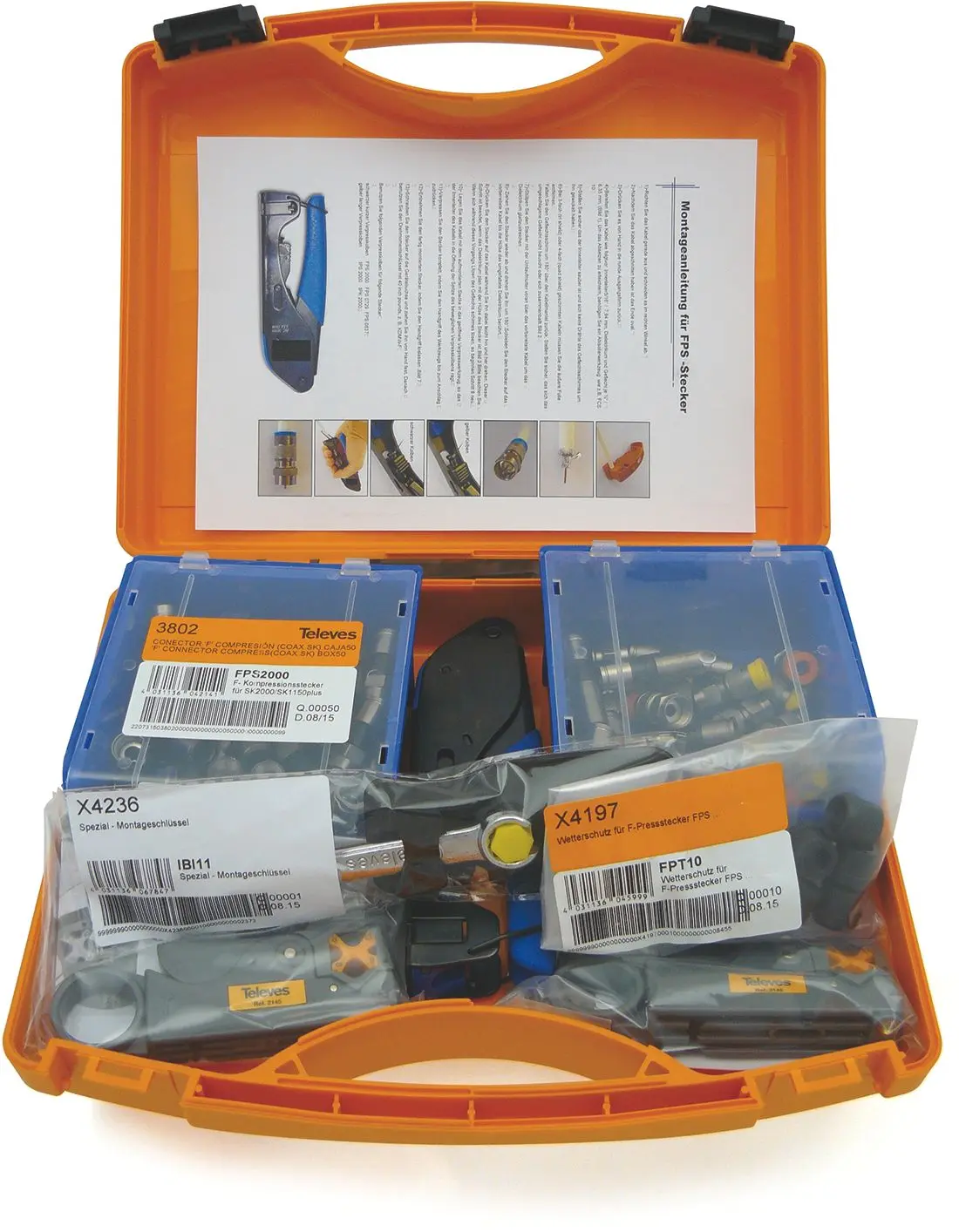 Produktfoto 1 von Kompressionsstecker-Set F-+IEC-Technik