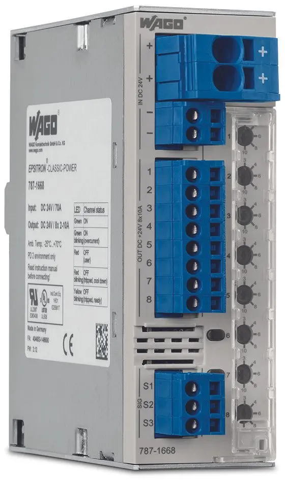 Produktfoto 1 von Elektronischer Schutzschalter,8-kanalig, Eingangsspannung DC 24 V