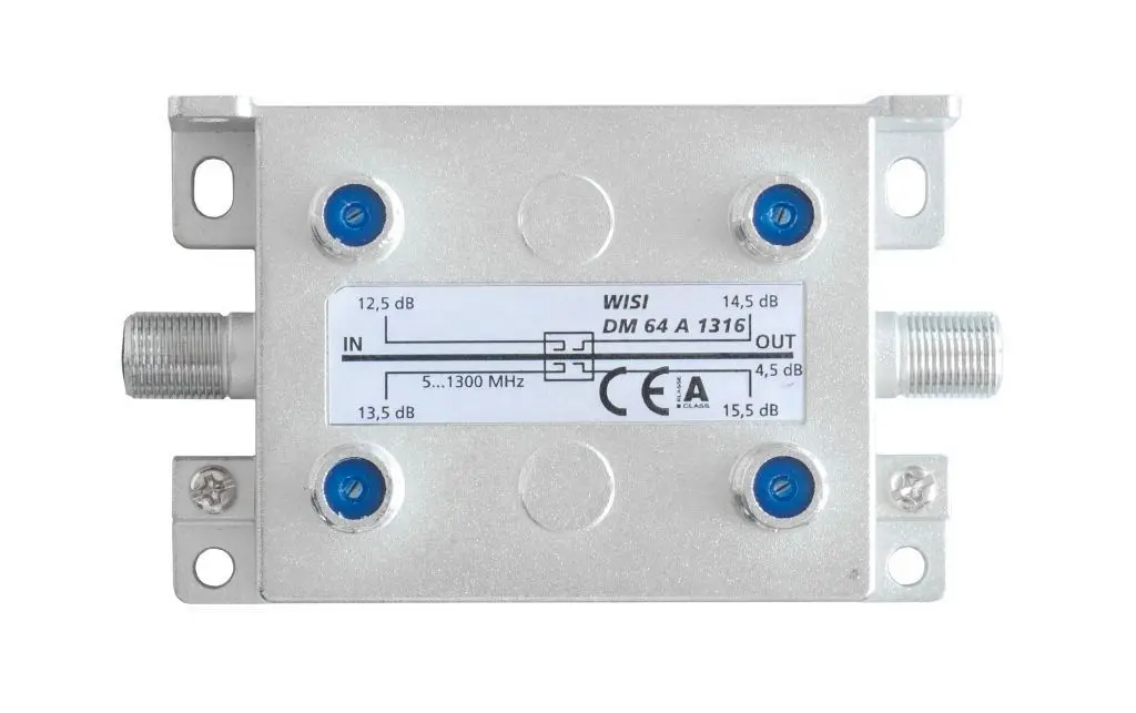 Produktfoto 1 von Abzweiger 4-f 12,5..15,5dB 5..1300MHz Kl A (+10dB)Intermodulationsfest