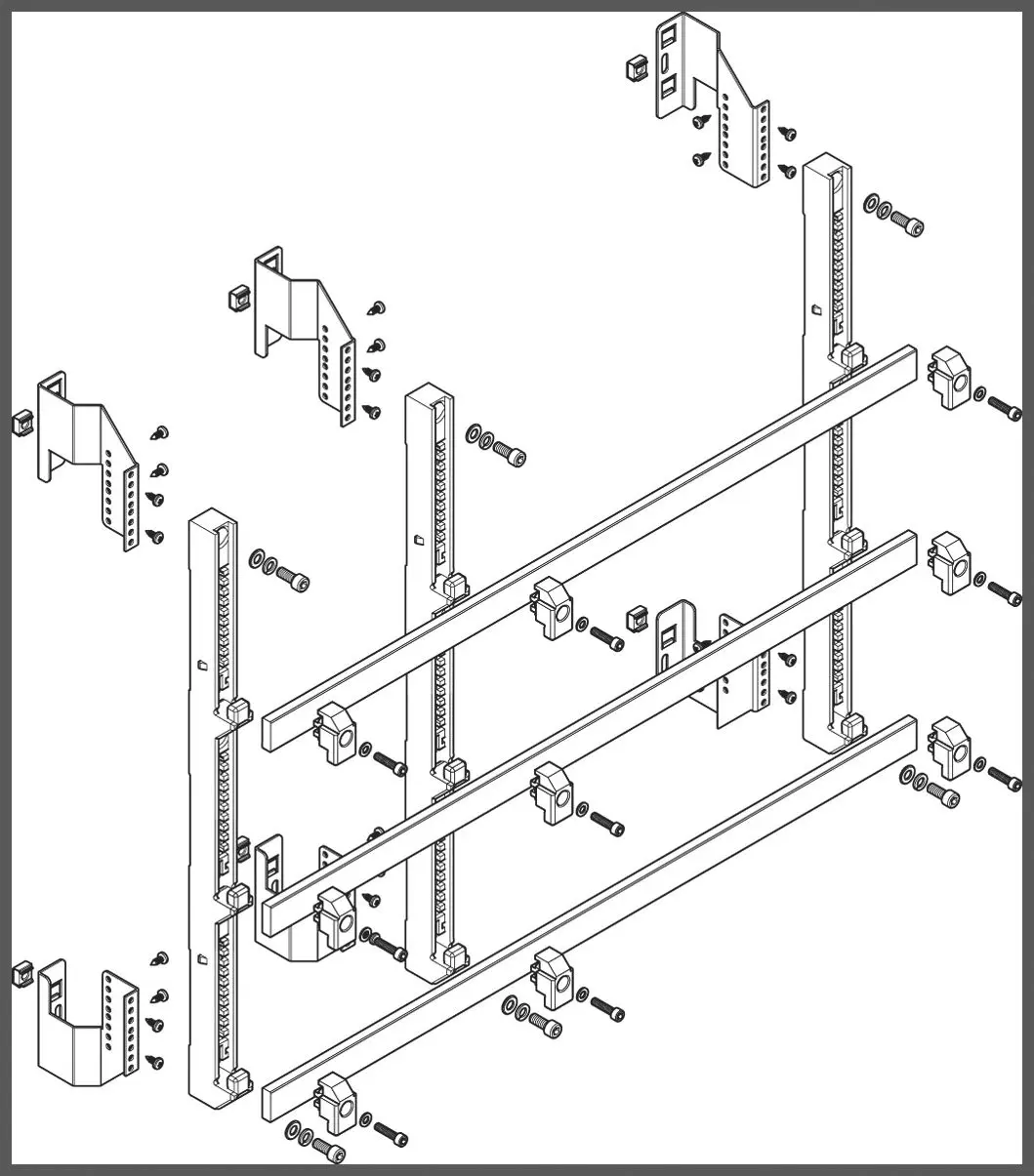 Produktfoto 1 von Sammelschienen-Modul tief 3FB 5RE 185mm m.CU 30x10mm 3p EBM 150mm