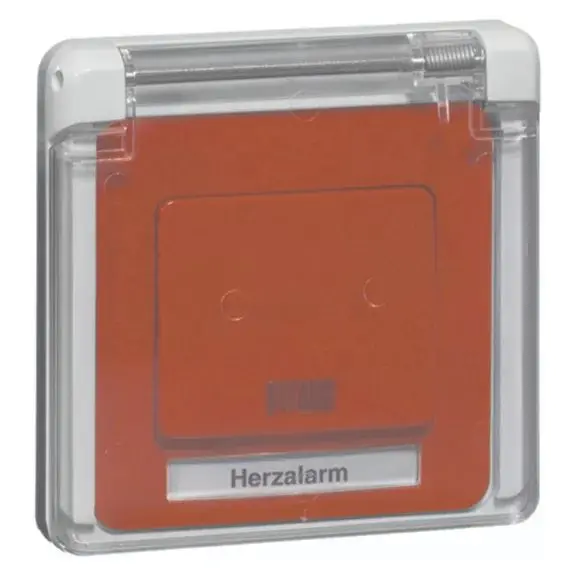 Produktfoto 1 von Herzalarmtaster Unterputz, rot/ weiß