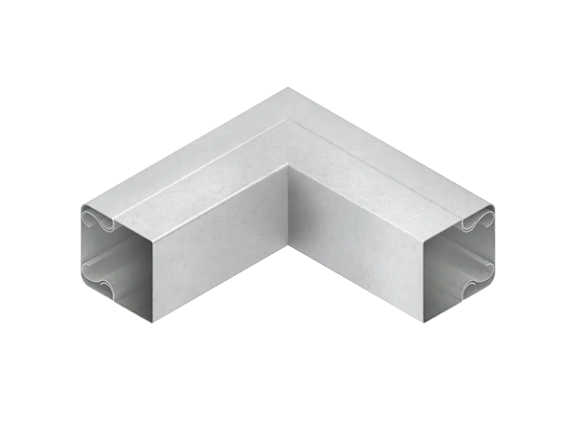 Produktfoto 1 von Außeneck 90° mit Deckel, 60x200 mm bandverzinkt