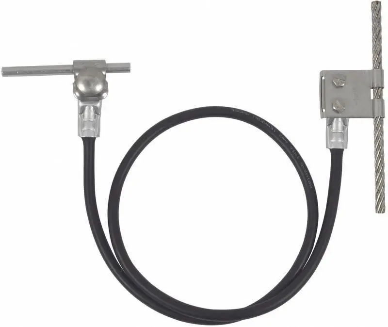 Produktfoto 1 von Anschlussset Seilanlagen 16qmm L 1000mm Cu mit Lasche D 8mm NIRO für Rd 6-10mm