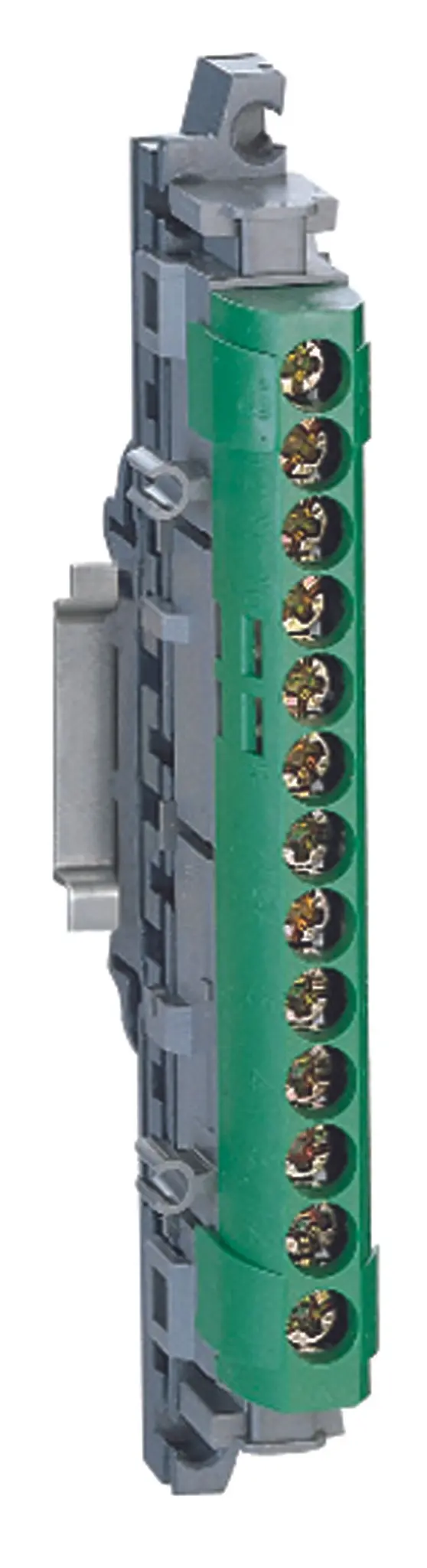 Produktfoto 1 von Klemmenleiste IP 20, grün,1x6 bis 25mm², 12x1,5 bis 16mm², L:113mm