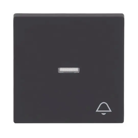 Produktfoto 1 von Abdeckung für Taster mit Symbol Klingel UP schwarz matt