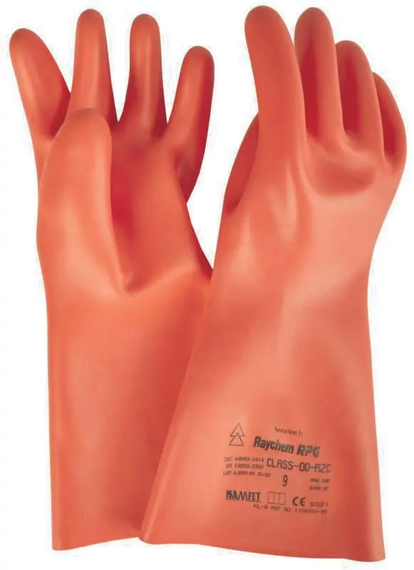 Produktfoto 1 von Isolierende Handschuhe Kl.00 Kat.AZC zum AuS -500V Gr.10