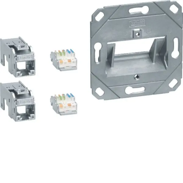 Produktfoto 1 von Anschluss Modul 2x RJ45 Cat.6a f.zentralscheibe UAE 2-fach hfr