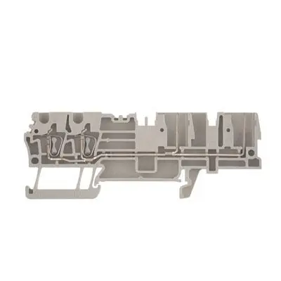 Produktfoto 1 von Durchgangs-Reihenklemme, 2,5 qmm, Zugfederanschluss, Wemid, dunkelbeige