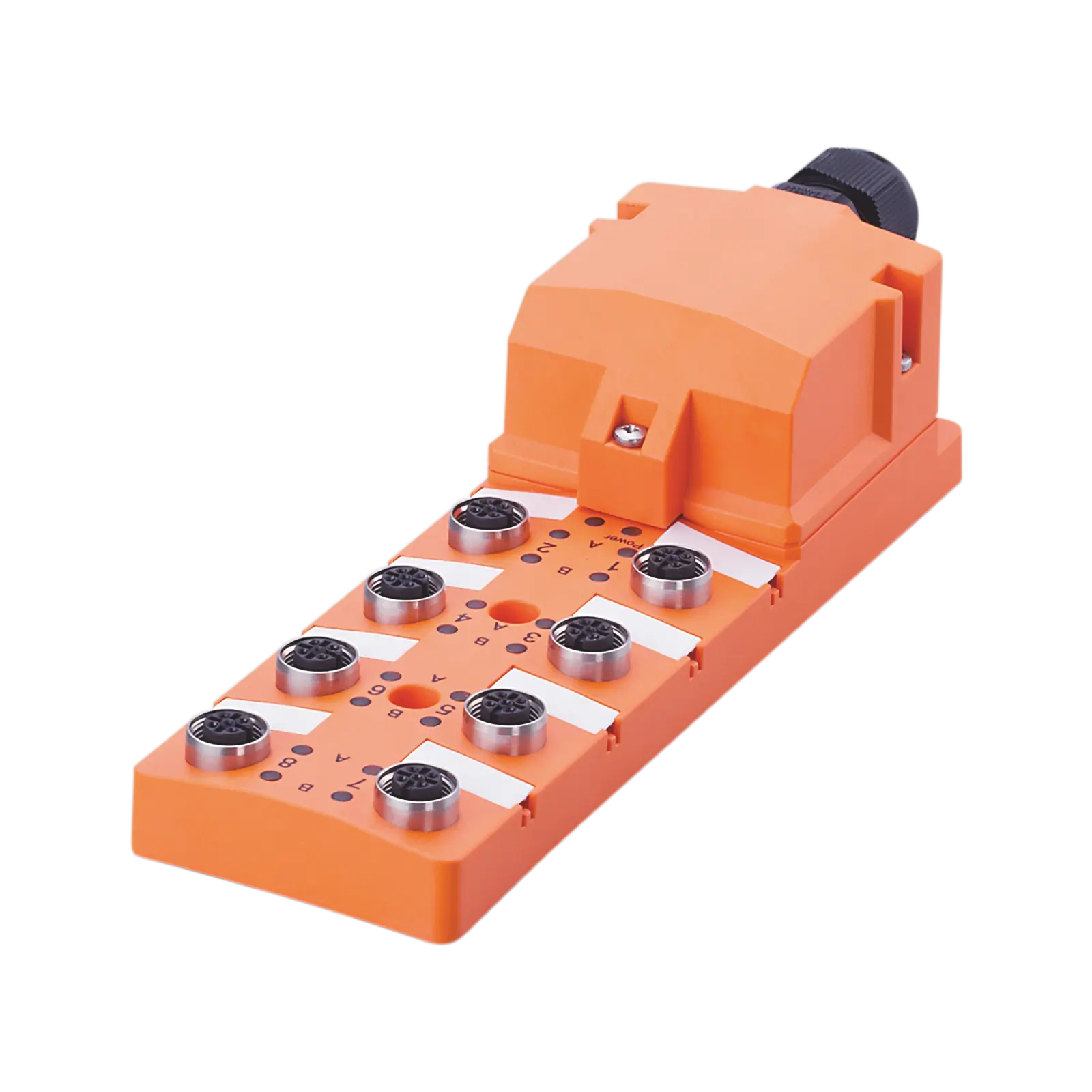 Zentralverteiler M12/8 PNP Gehäuse Messing Gehäuse:PBT-GF30 IP67