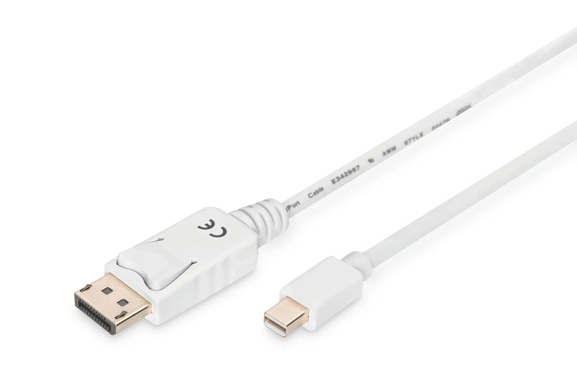 Produktfoto 1 von DisplayPort Anschlusskabel 3m mini DP-DP St/St m.Verriegelung ws