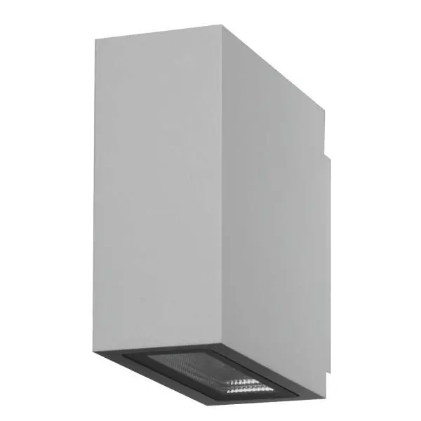 LED-Fassadenleuchte inkl.2x3W weiß LEDww, B40 H95 A100, Aluminium