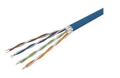 Produktfoto 1 von Datenkabel Gold U/UTP AWG23/1 Kat.6A 500MHz blau Dca