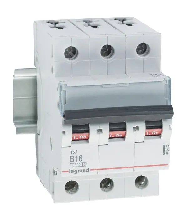 Produktfoto 1 von TX3 LS-Schalter B-Char. 16A, 3-polig, 6kA, 400VAC, 3TE