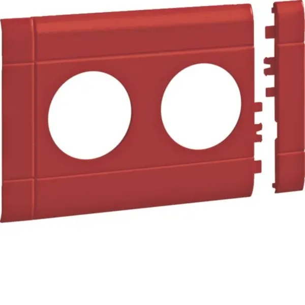 Blende 2-fach Steckdose anreihbar halogenfrei zu BRH Oberteil 100mm rot