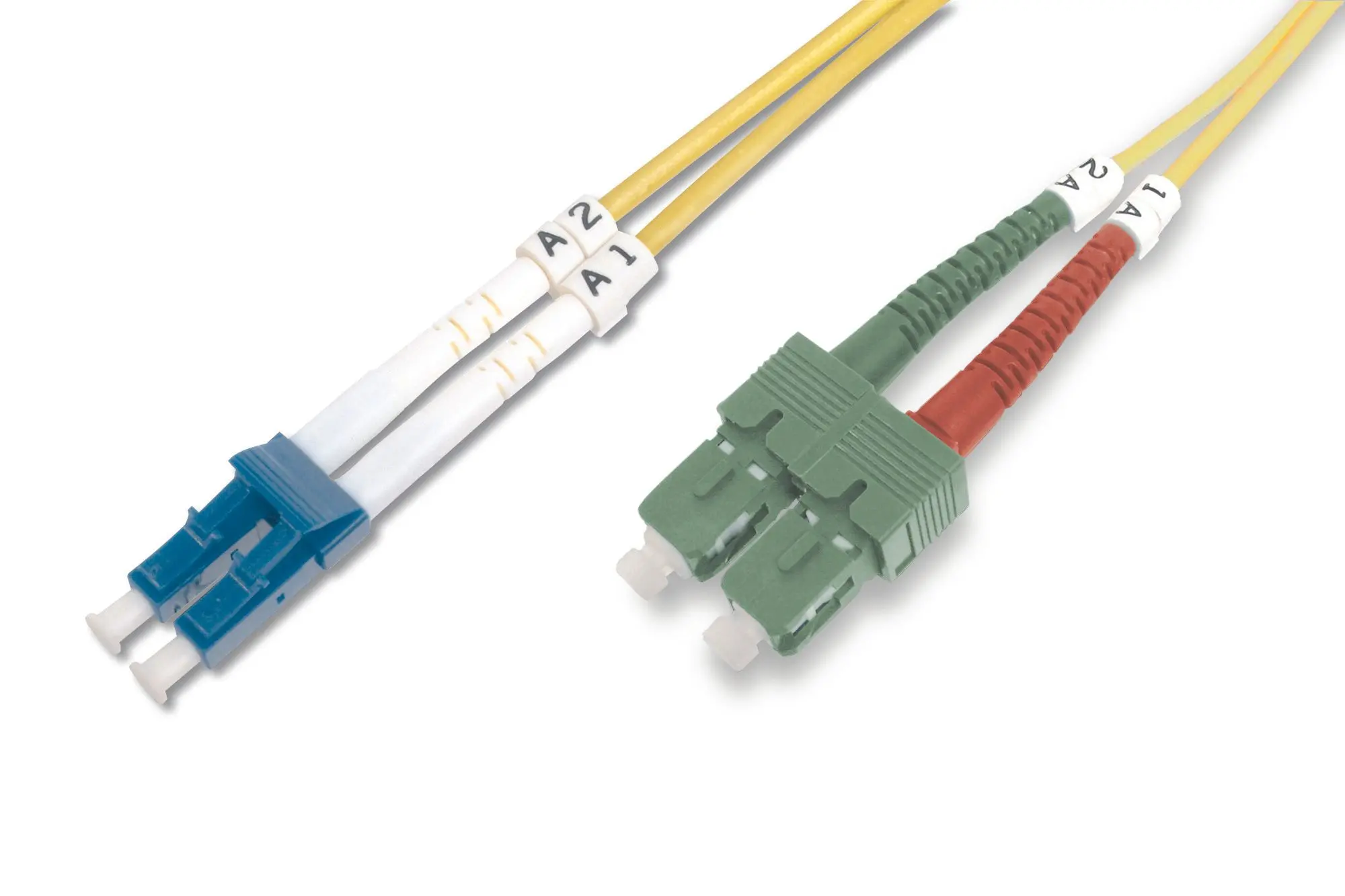 Produktfoto 1 von LWL Singlemode Patchkabel LC (APC)/SC 09/125M Duplex Länge 2m