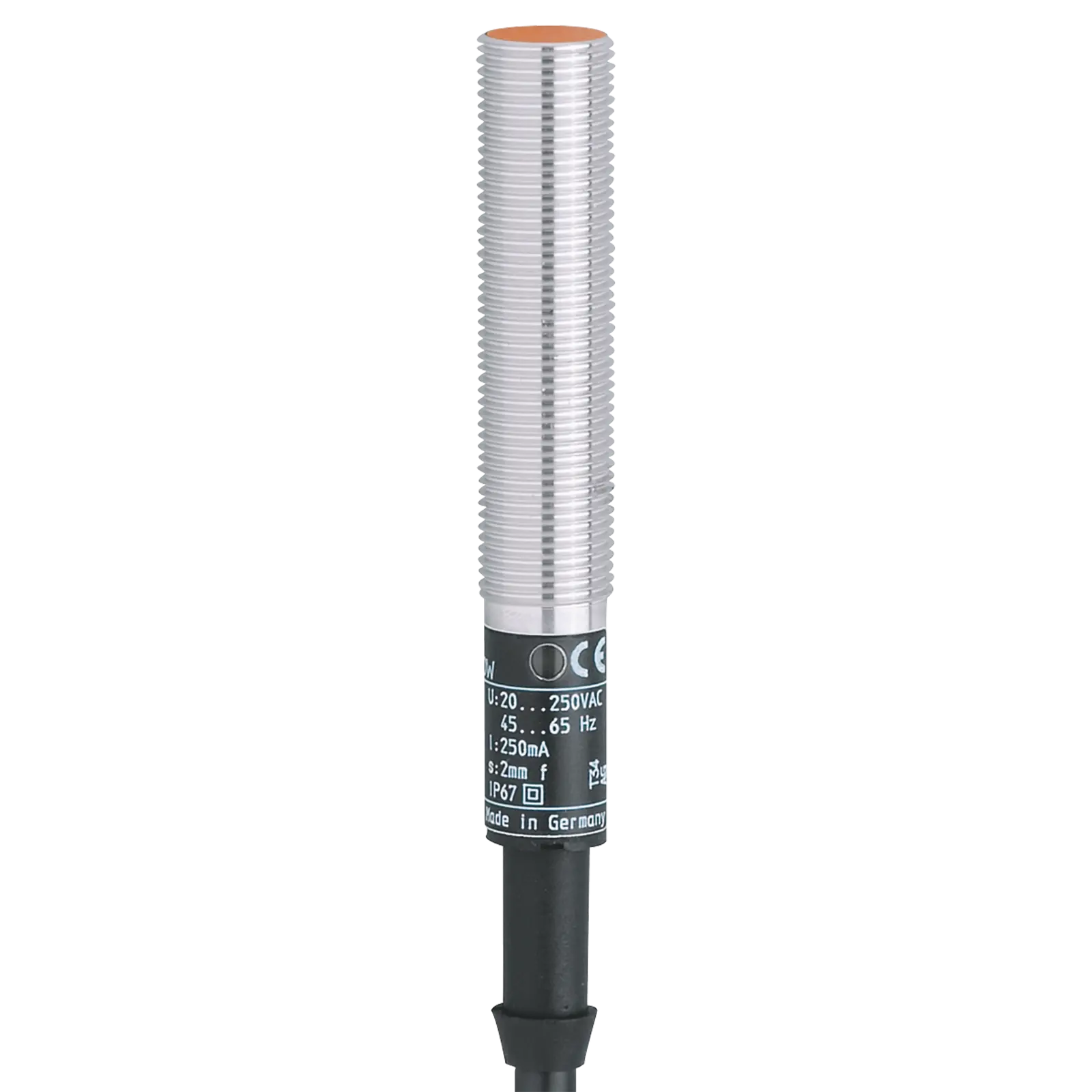 Produktfoto 1 von Ind.Sensor M12x1 L=71 Sn=2mm bündig Ö DC PNP 0,3m PVC AMP IP67 3L 800Hz