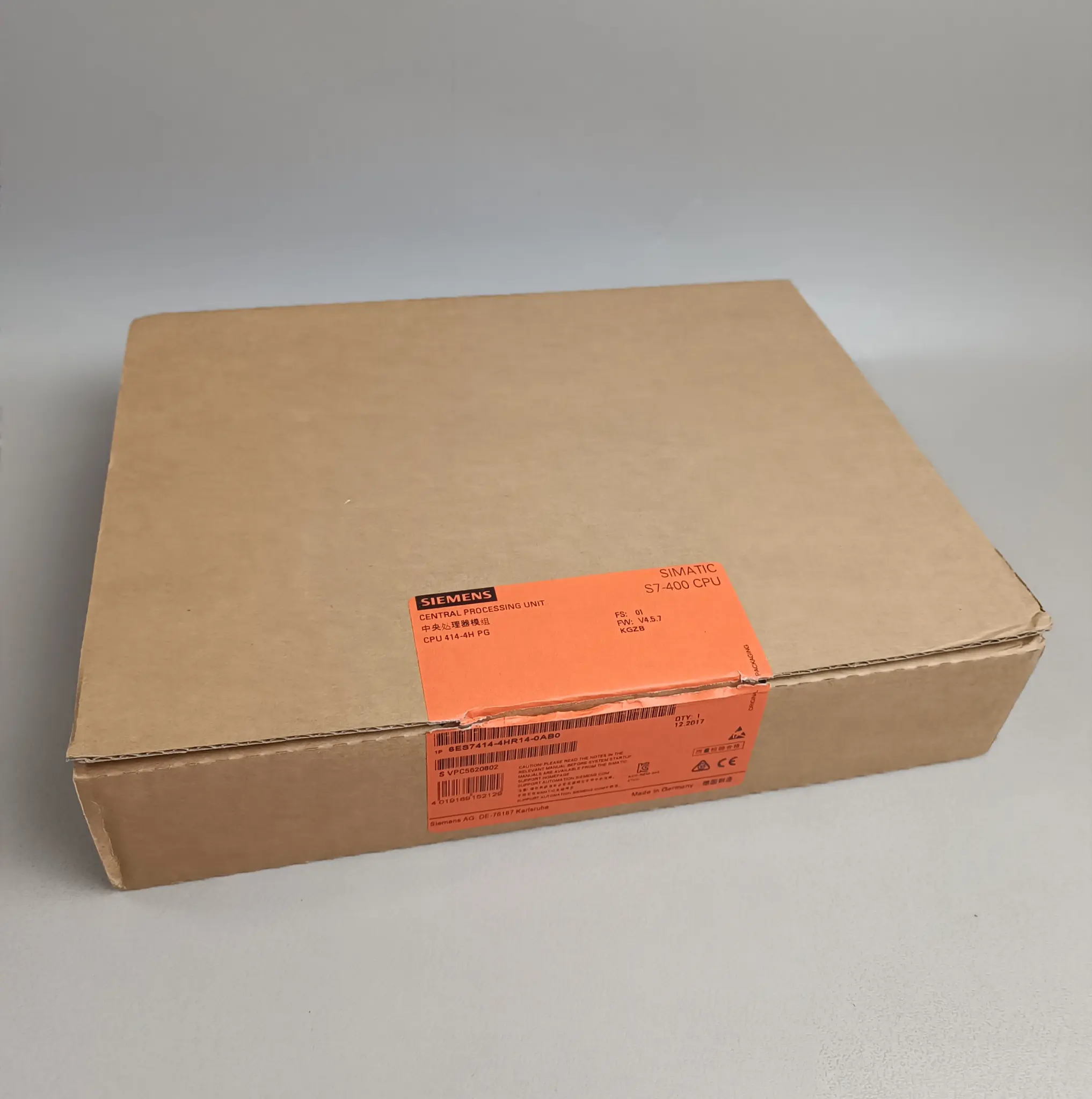Produktfoto 1 von Siemens 6ES7 414-4HR14-0AB0 / 6ES7414-4HR14-0AB0 Siegel Orange - Siegel offen
