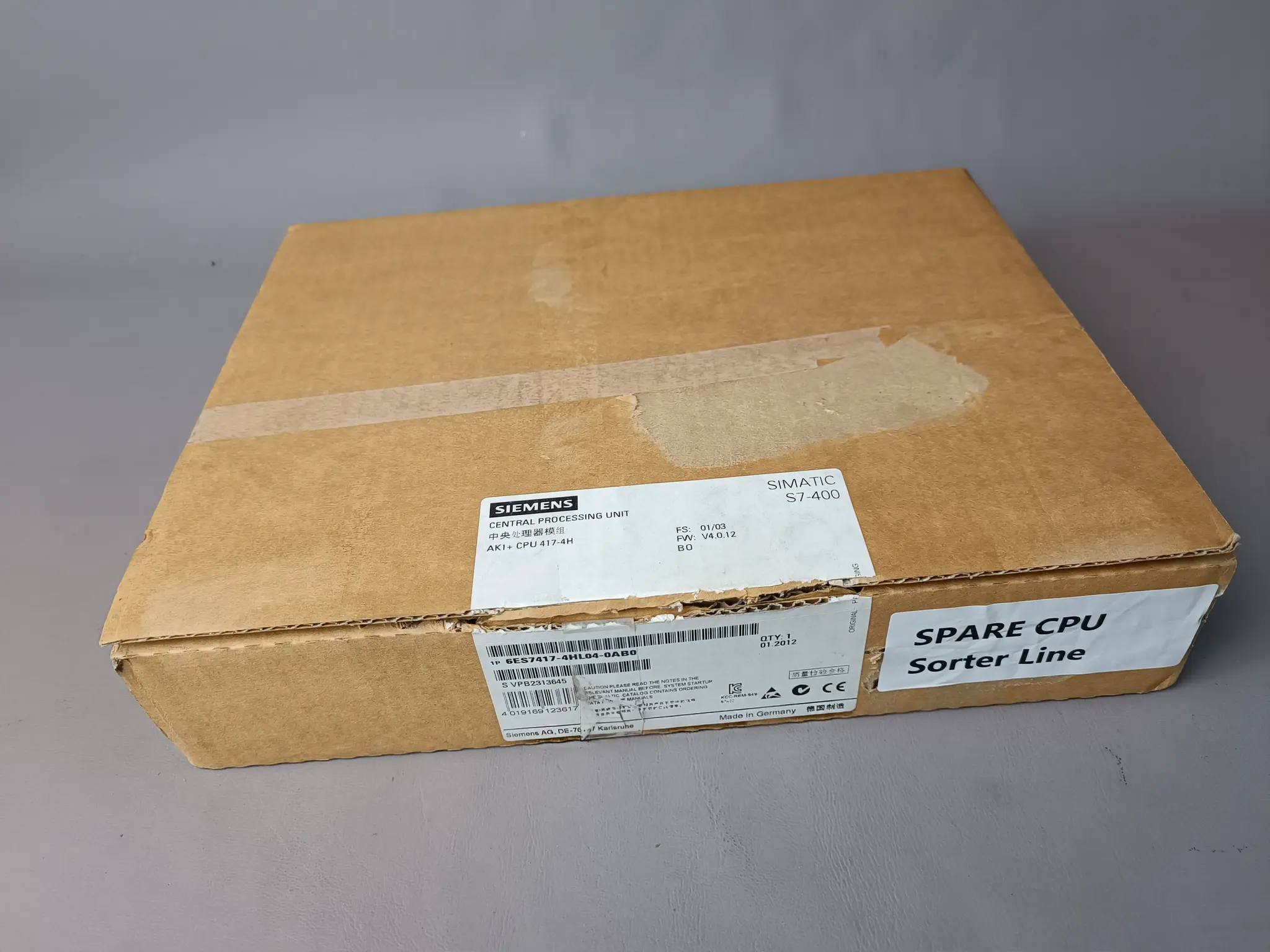 Produktfoto 1 von Siemens 6ES7 417-4HL04-0AB0 NEU Siegel offen