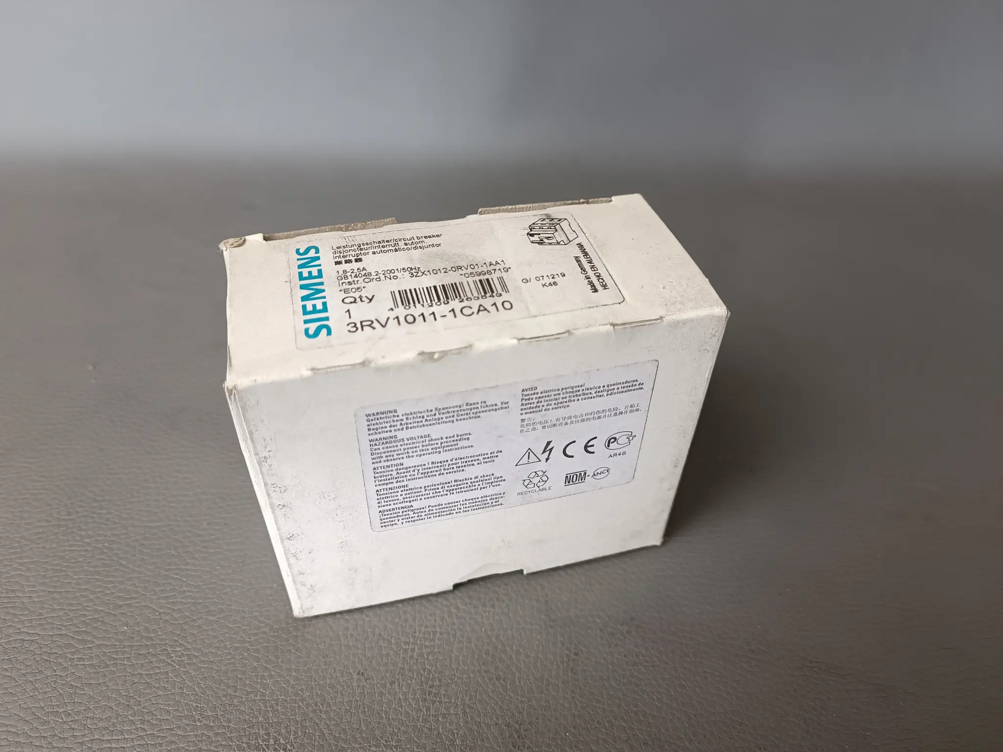 Produktfoto 1 von Siemens 3RV1011-1CA10 NEU OVP