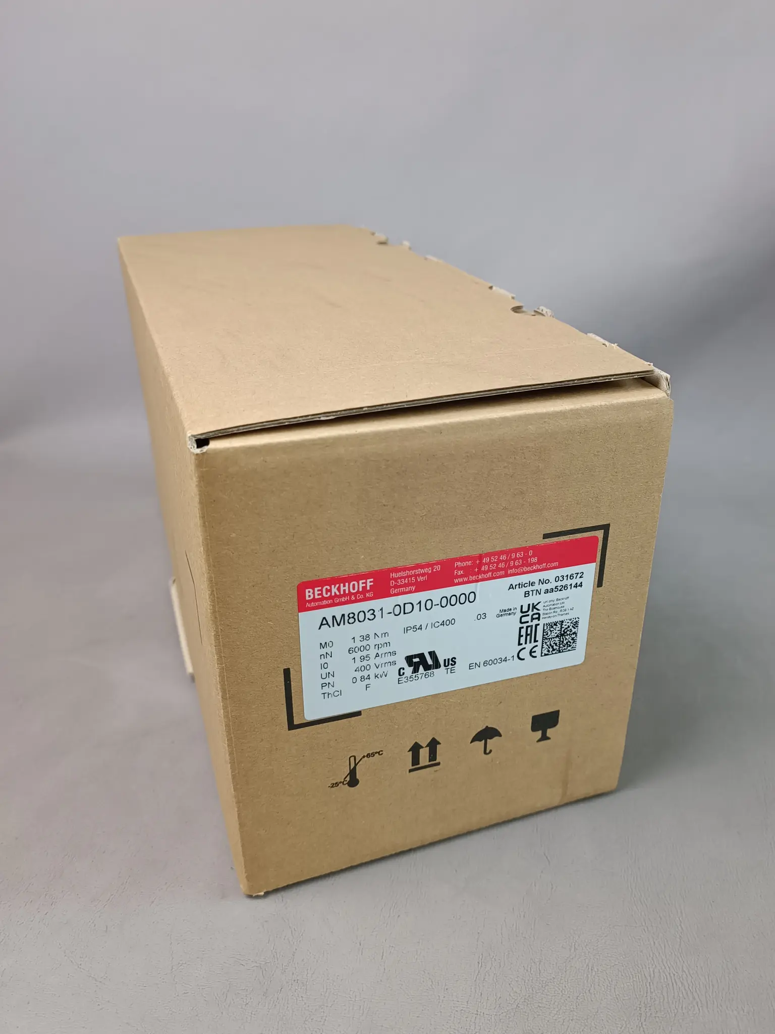 Produktfoto 1 von Beckhoff AM8031-0D10-0000 NEU OVP