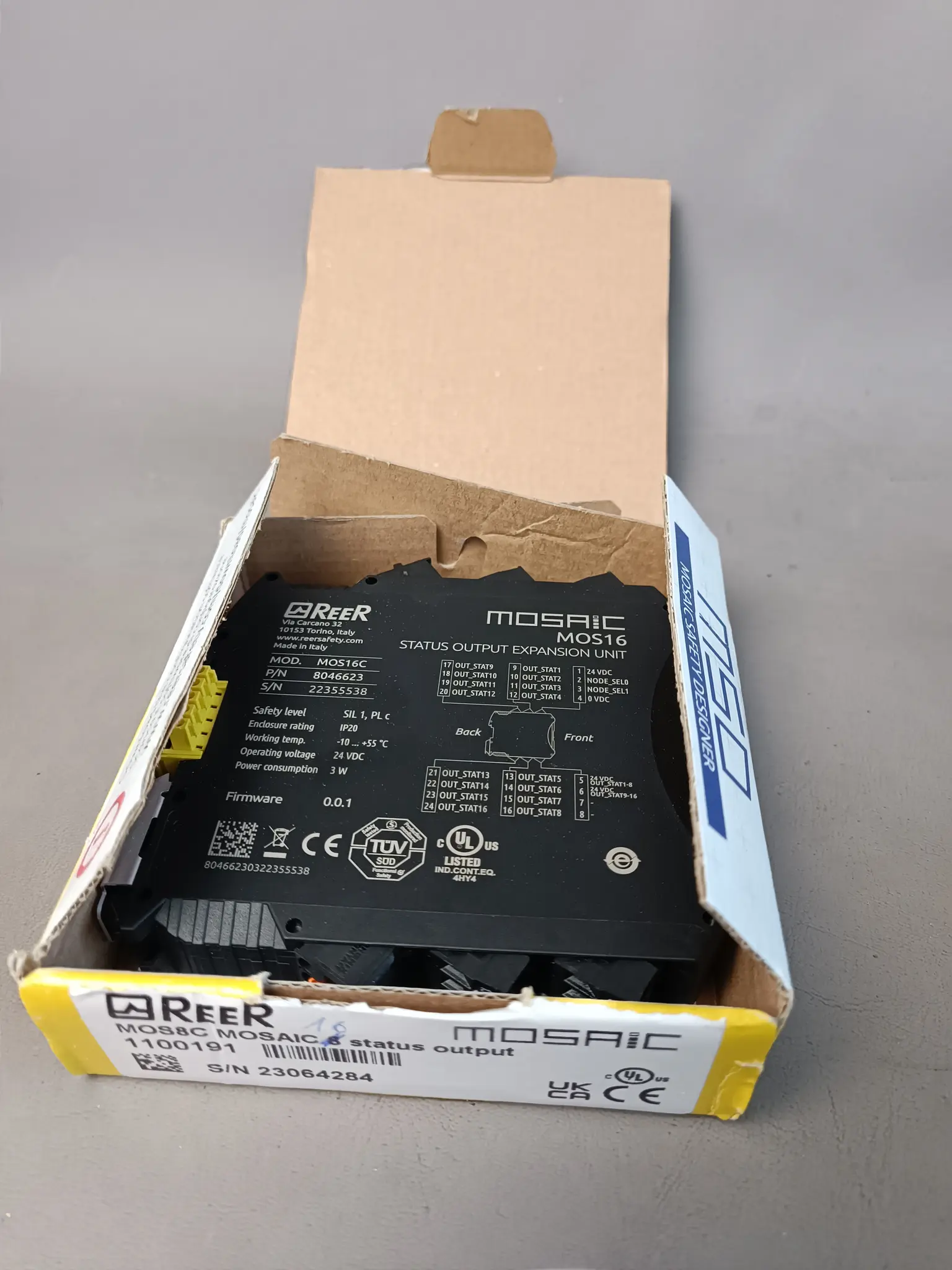 Produktfoto 1 von Reer MOS16C Mosaic 16 status output expansion unit NEU Siegel offen