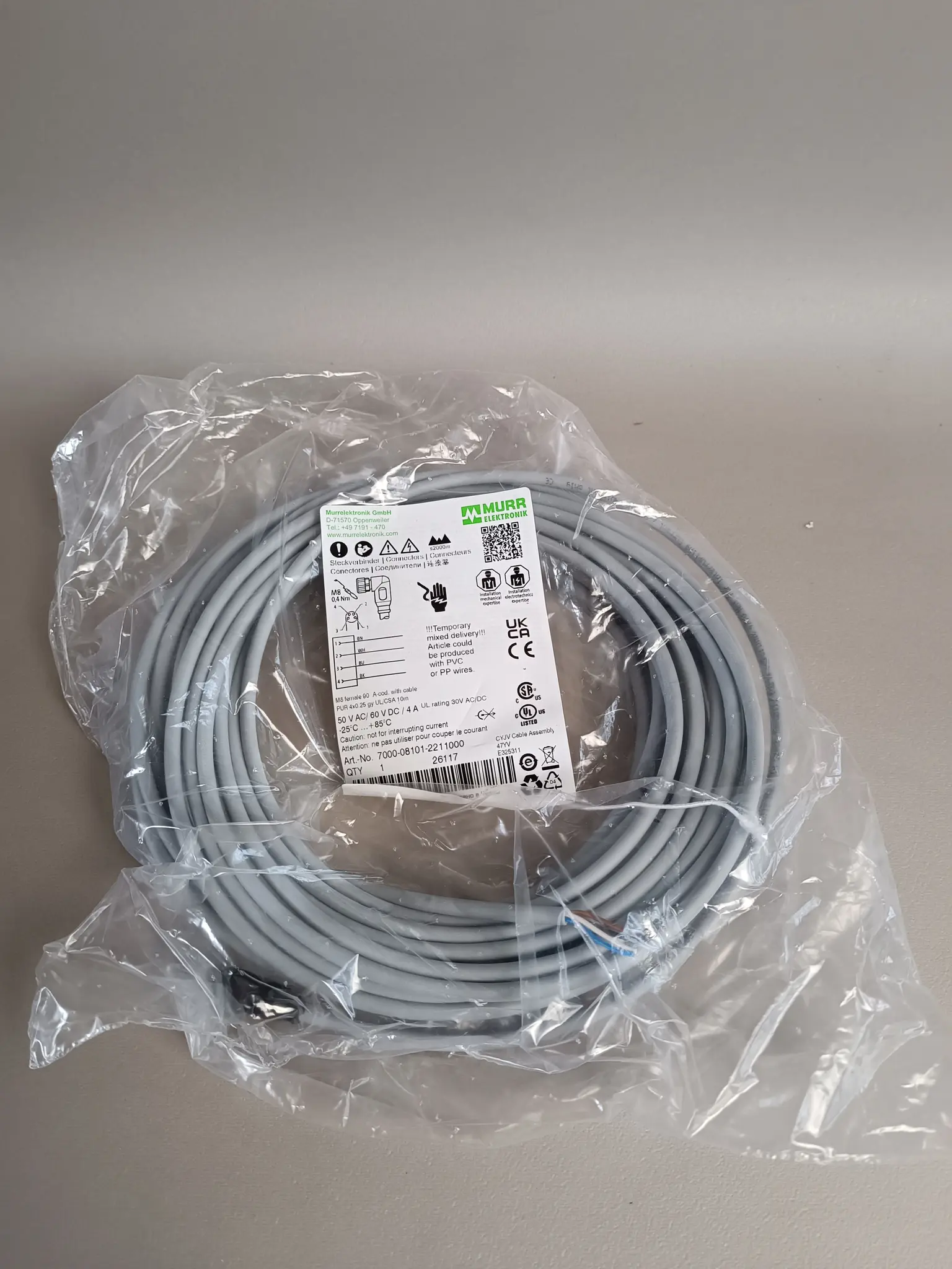 Produktfoto 1 von Murr Steckverbinder 7000-08101-2211000 NEU OVP