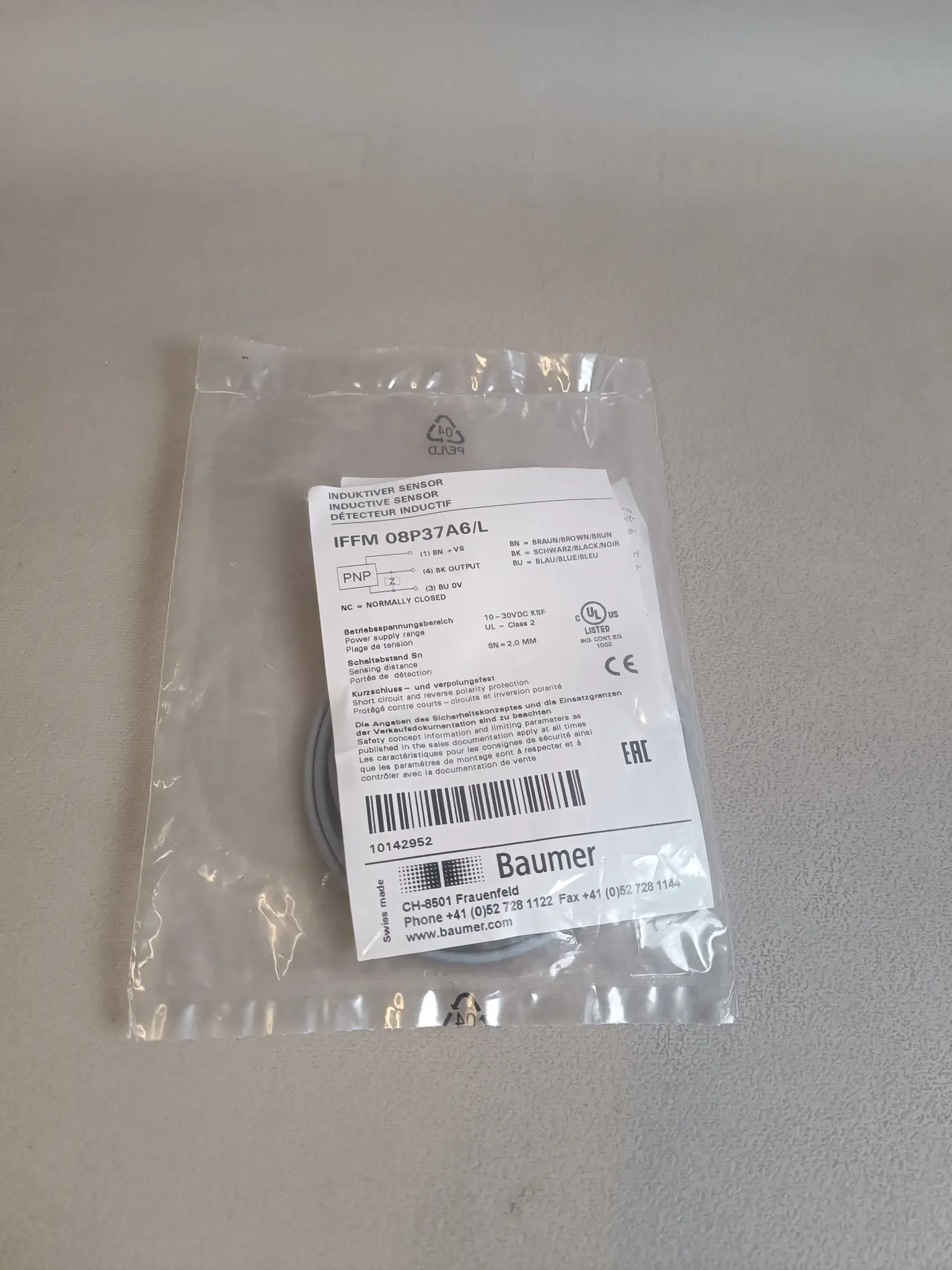 Produktfoto 1 von Baumer IFFM 08P37A6/L NEU OVP