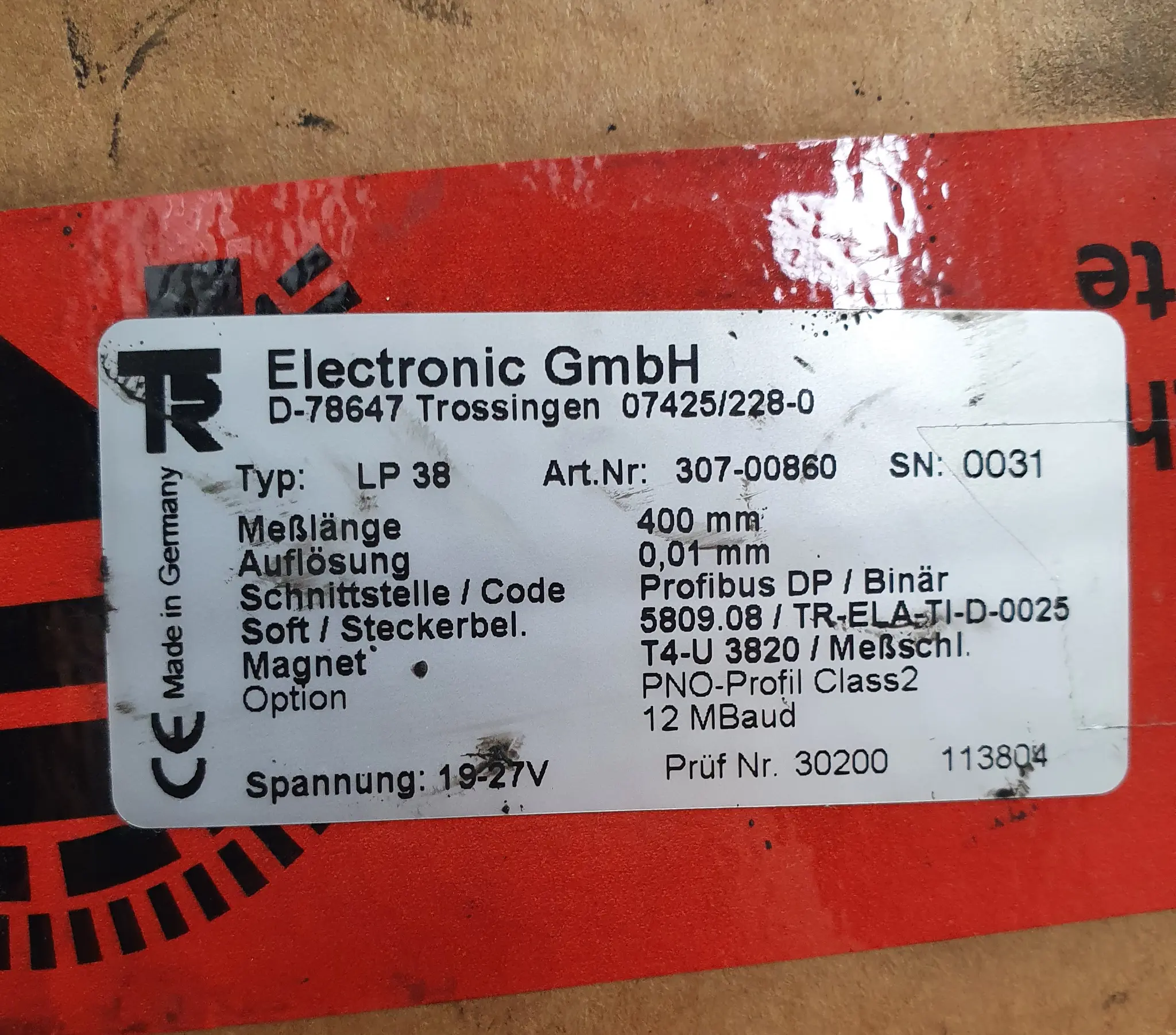 Produktfoto 1 von TR Electronic GmbH LP38 / LP 38 NEU OVP