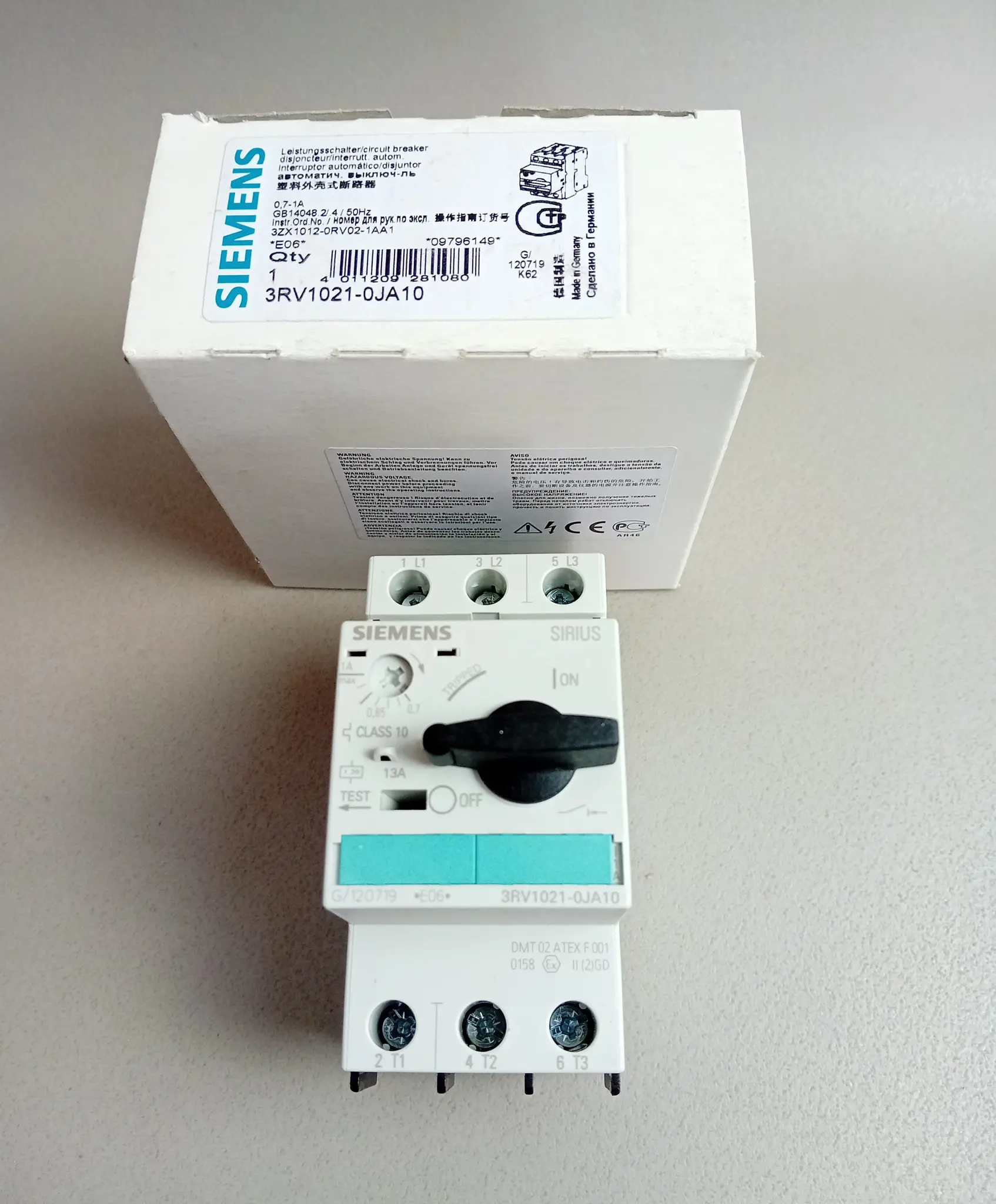 Produktfoto 1 von Siemens 3RV1021-0JA10 NEU OVP