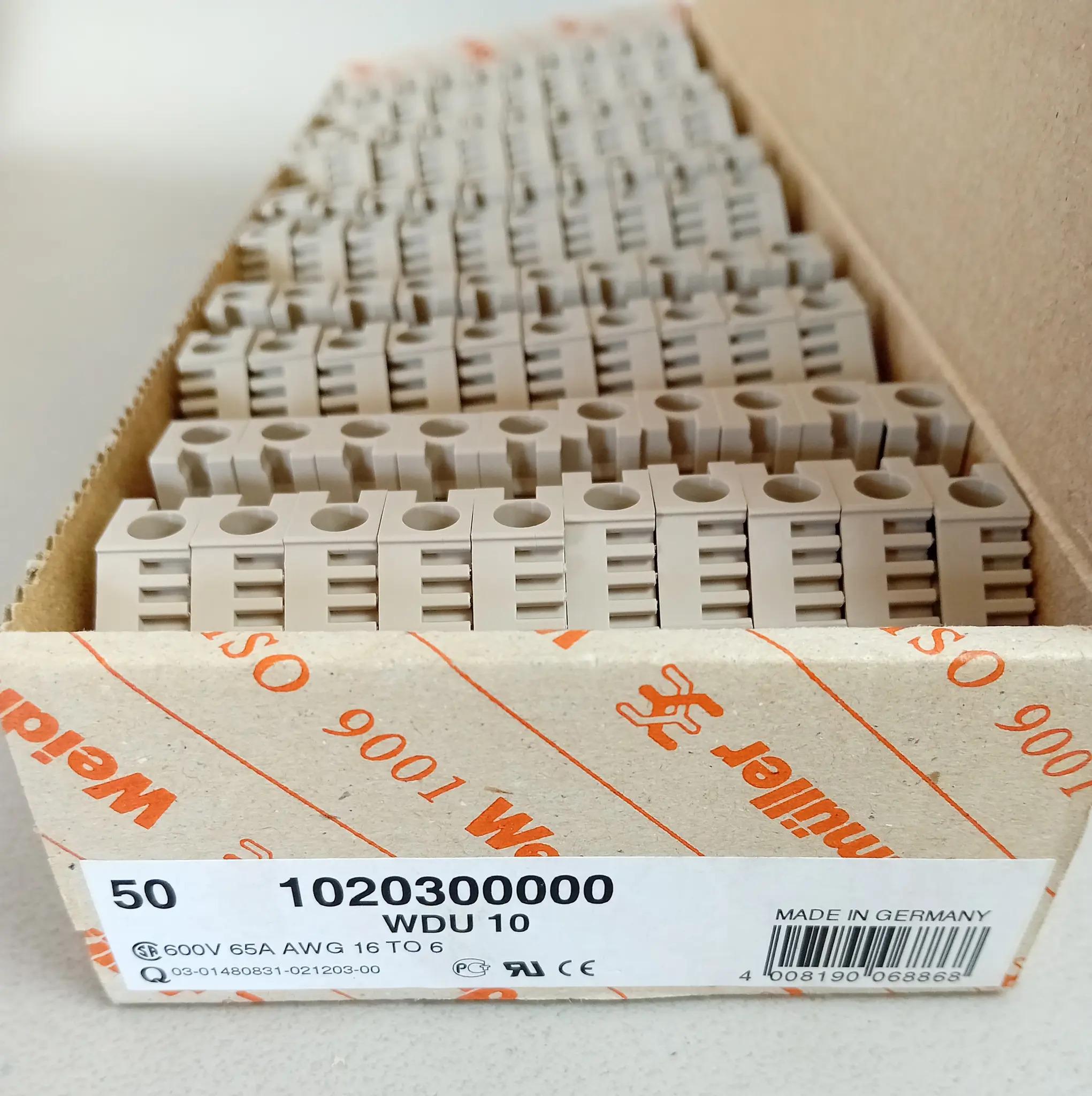 Produktfoto 1 von Weidmüller 1020300000 WDU 10 50 Stk. NEU OVP