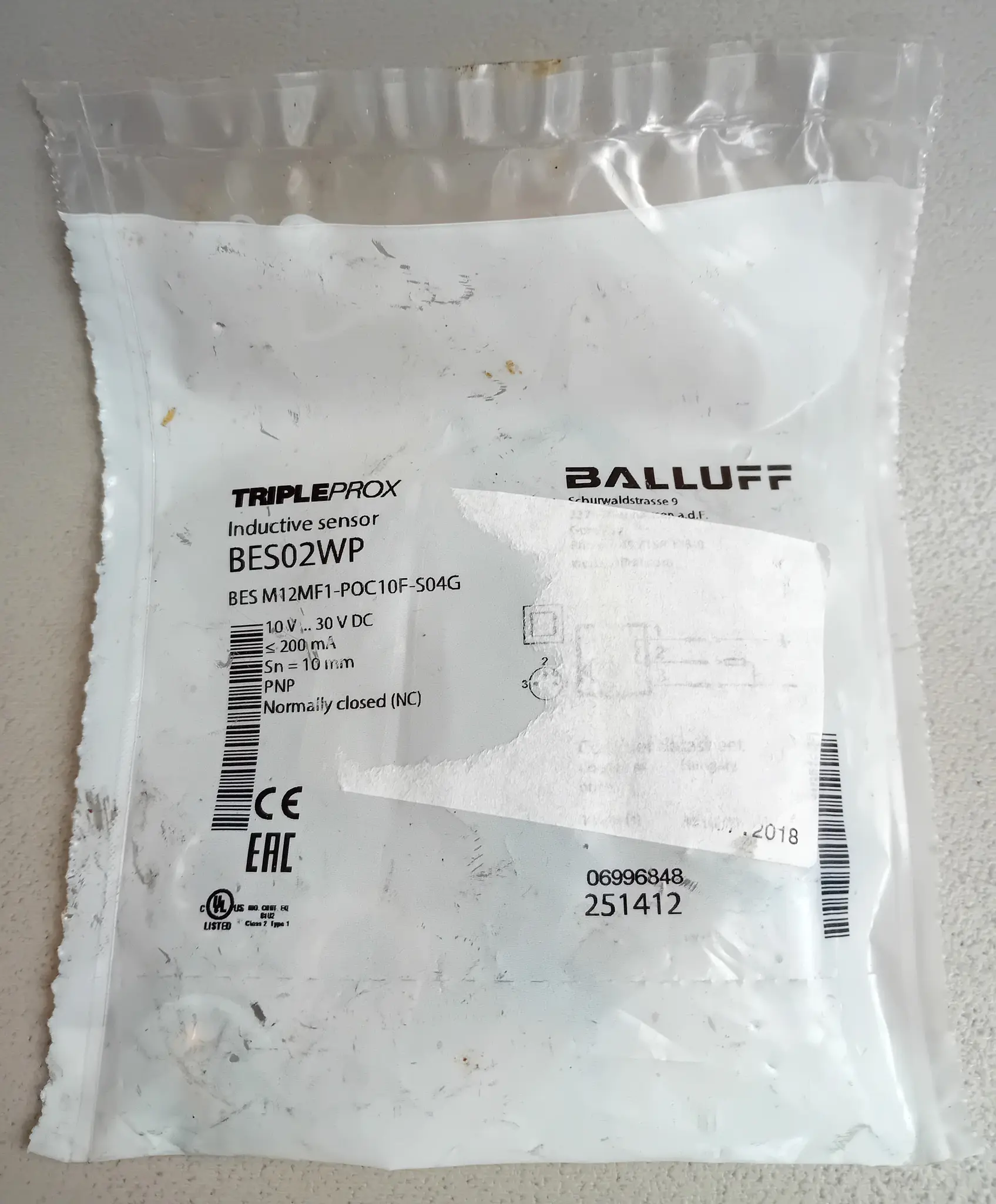 Produktfoto 1 von Balluff BES02WP BES M12MF1-POC10F-S04G NEU OVP