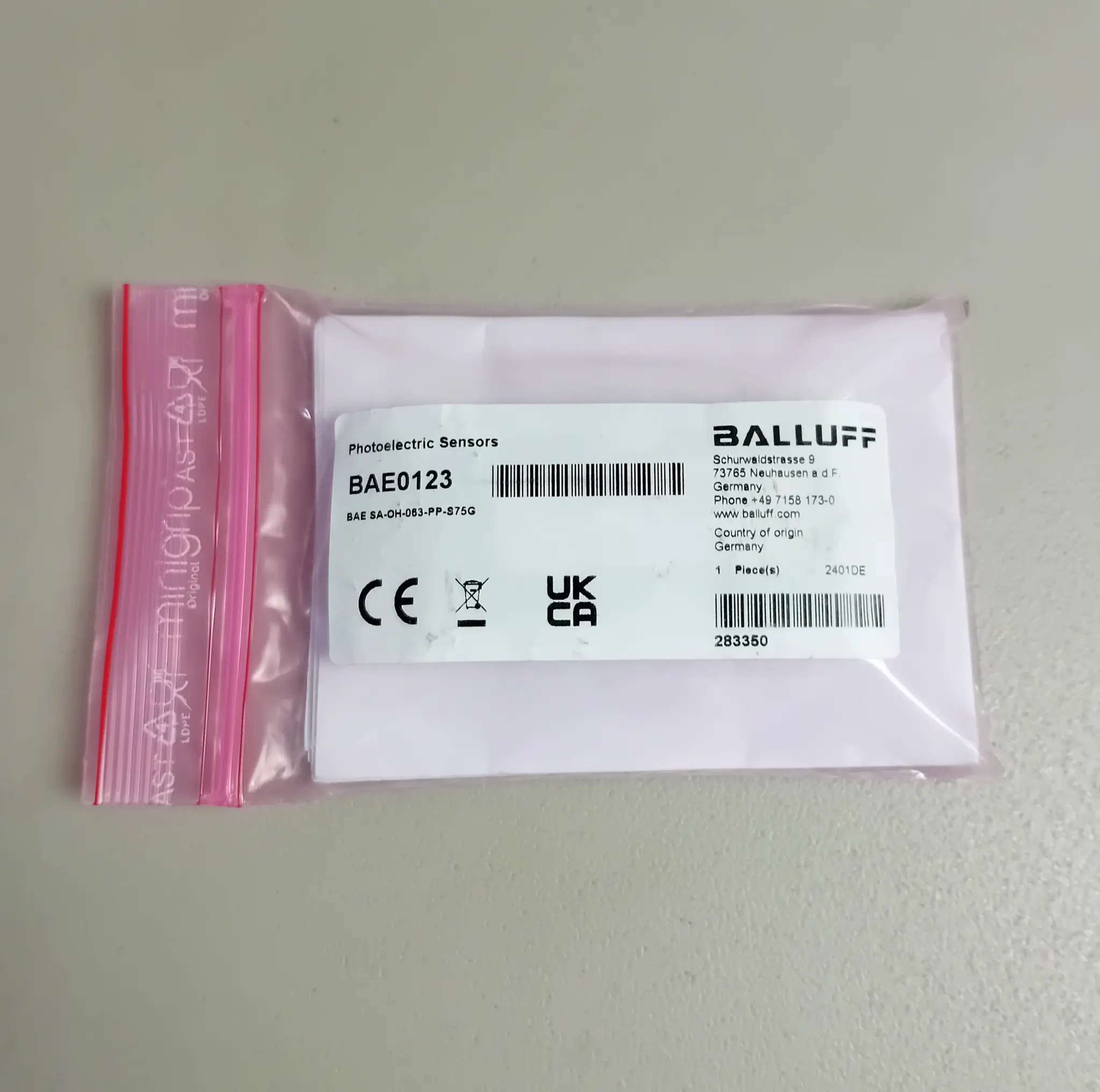Produktfoto 1 von Balluff BAE0123 BAE SA-OH-063-PP-S75G NEU OVP